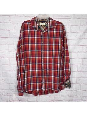 Islander Men's Plaid Long Sleeve Shirt - Size L